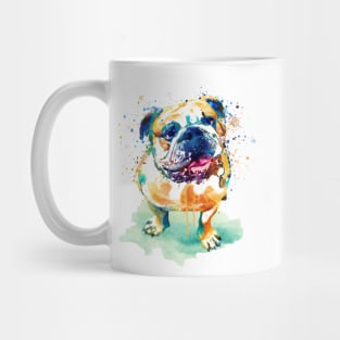 Watercolor Bulldog Mug